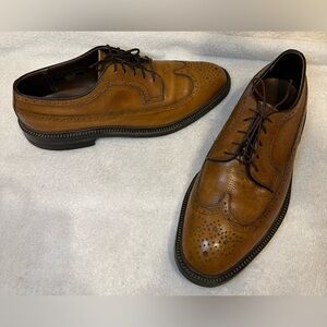 Stacy-Adams‎ men’s oxford dress shoes leather pattern trim detail Size 9 USA